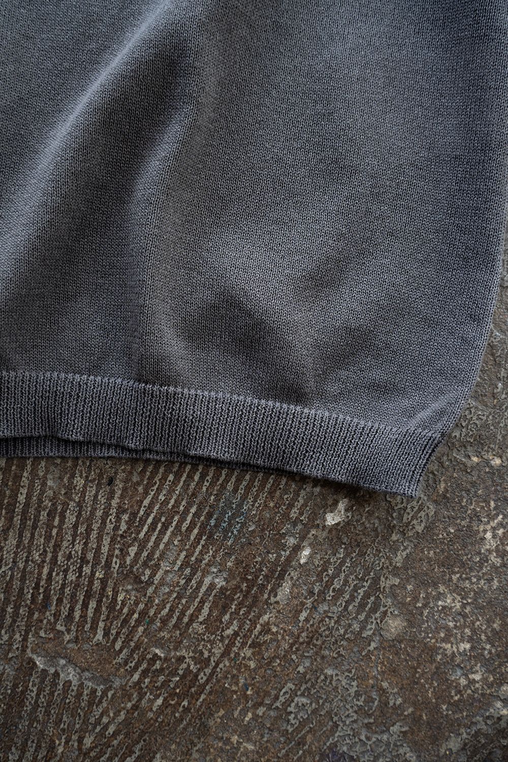 【ラスト1点】【26SS】和紙混12GラグランスリーブニットTee(BLUE GREY)