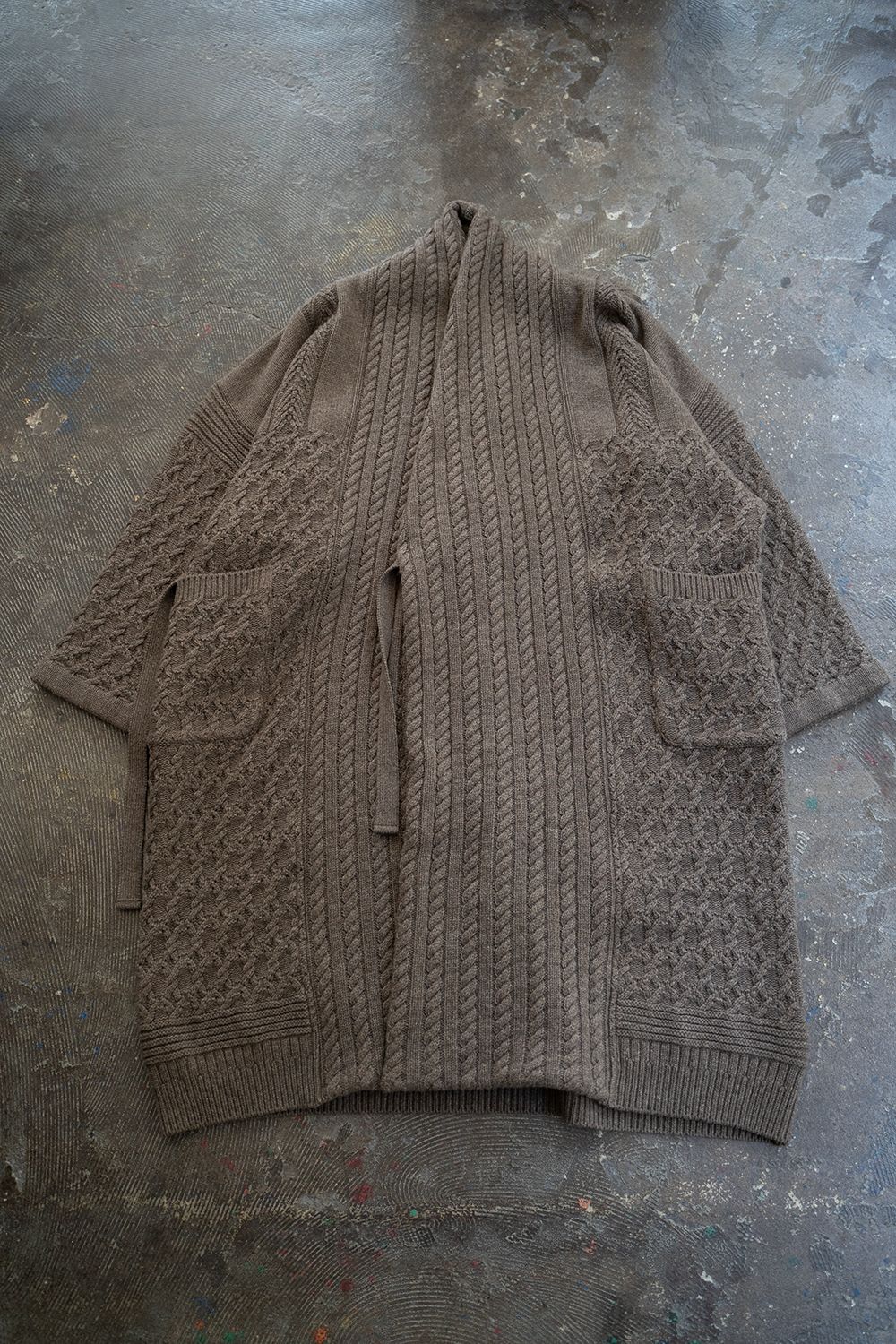 YASHIKI - Ginrei Knit Coat(MOCHA) | Salty