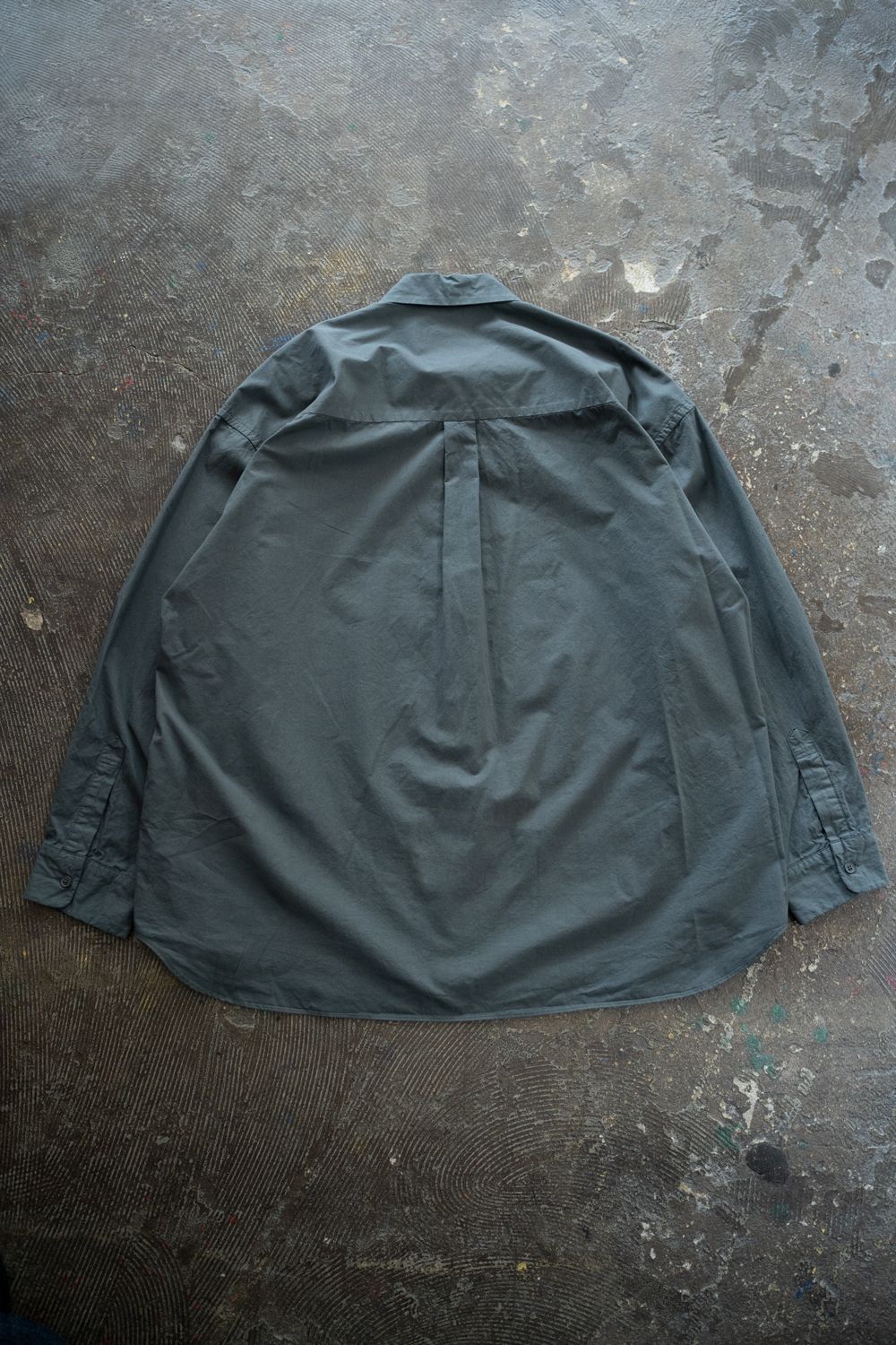 【ラスト1点】【25AW】ガーメントダイオーバーシャツ(BLUE GREY)