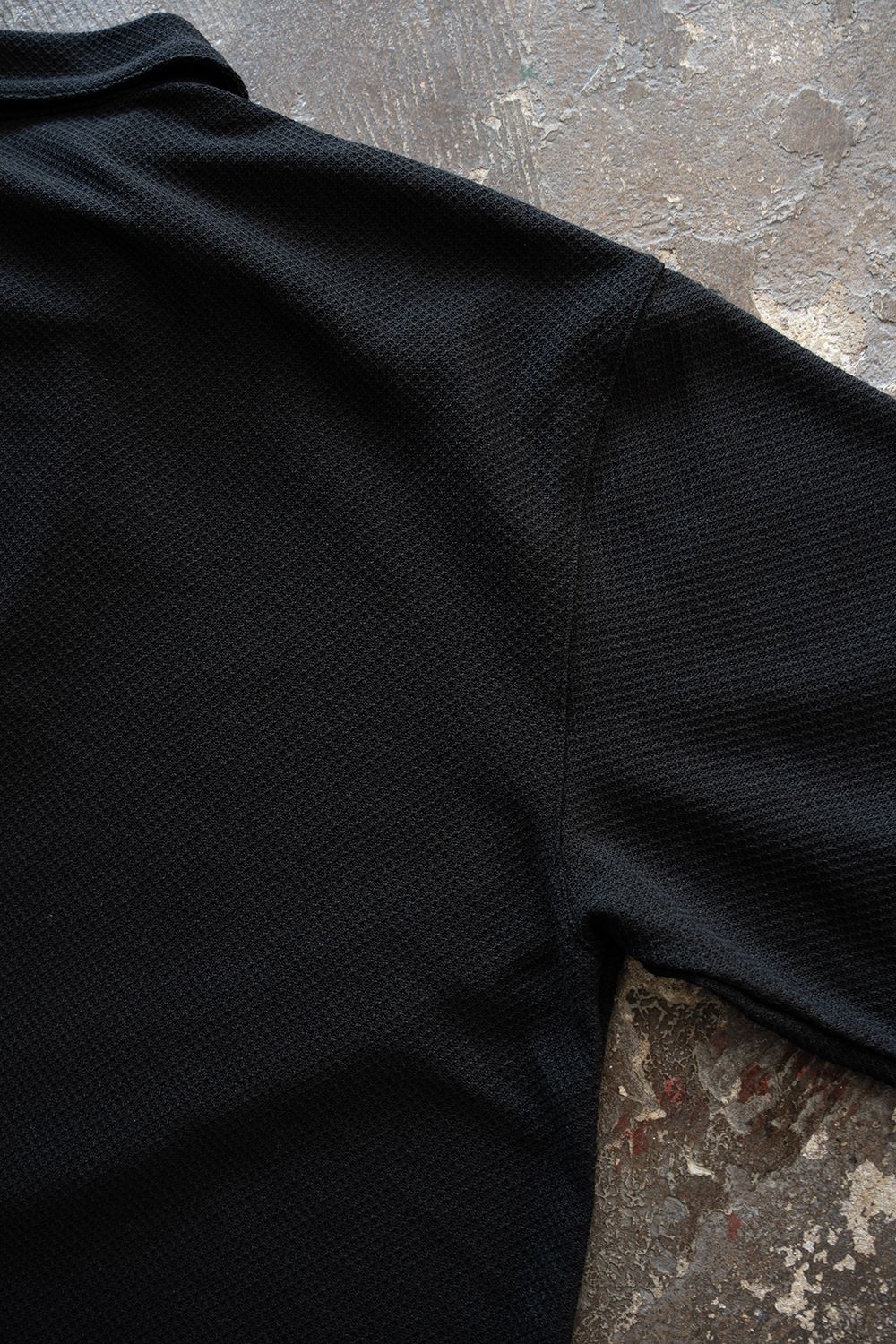 【26SS】コットン×ポリエステルスキッパーカットソー(BLACK)