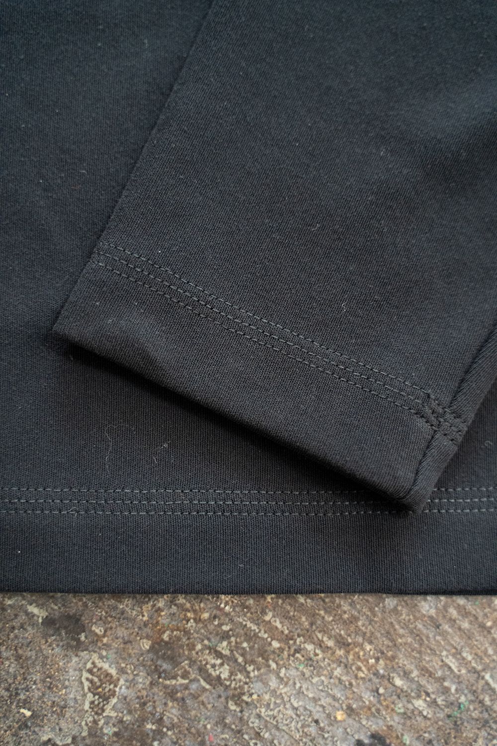 【ラスト1点】強撚コットンスムースロンTee(BLACK)