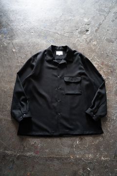 【25AW】ウールアムンゼンシャツ(BLACK)
