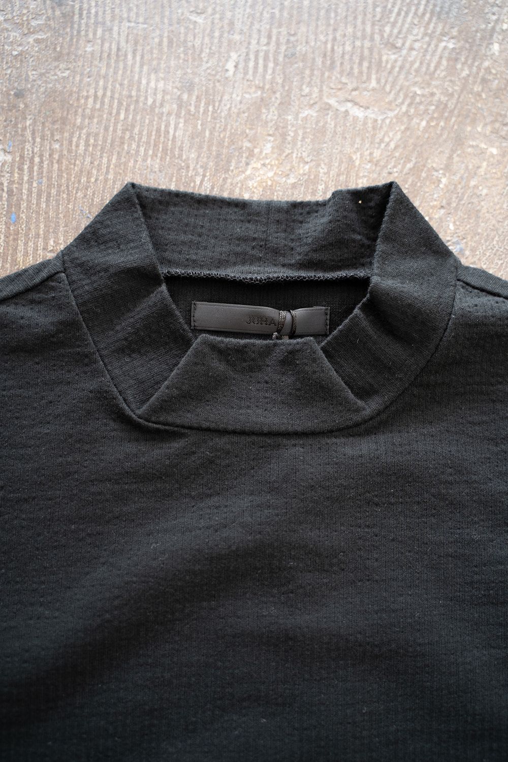 juha - 【ラスト1点】Shadow Stripe Mock Neck/シャドウストライプモックネックカットソー(CHARCOAL