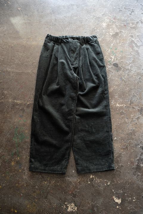 【25AW】3.5W太畝コーデュロイイージーパンツ(BLUE CHARCOAL)