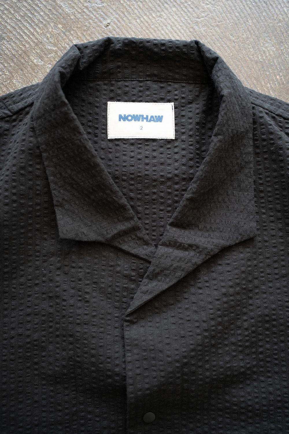 【25SS】"week s/s"pajama【セットアップ】(seersucker BLACK)