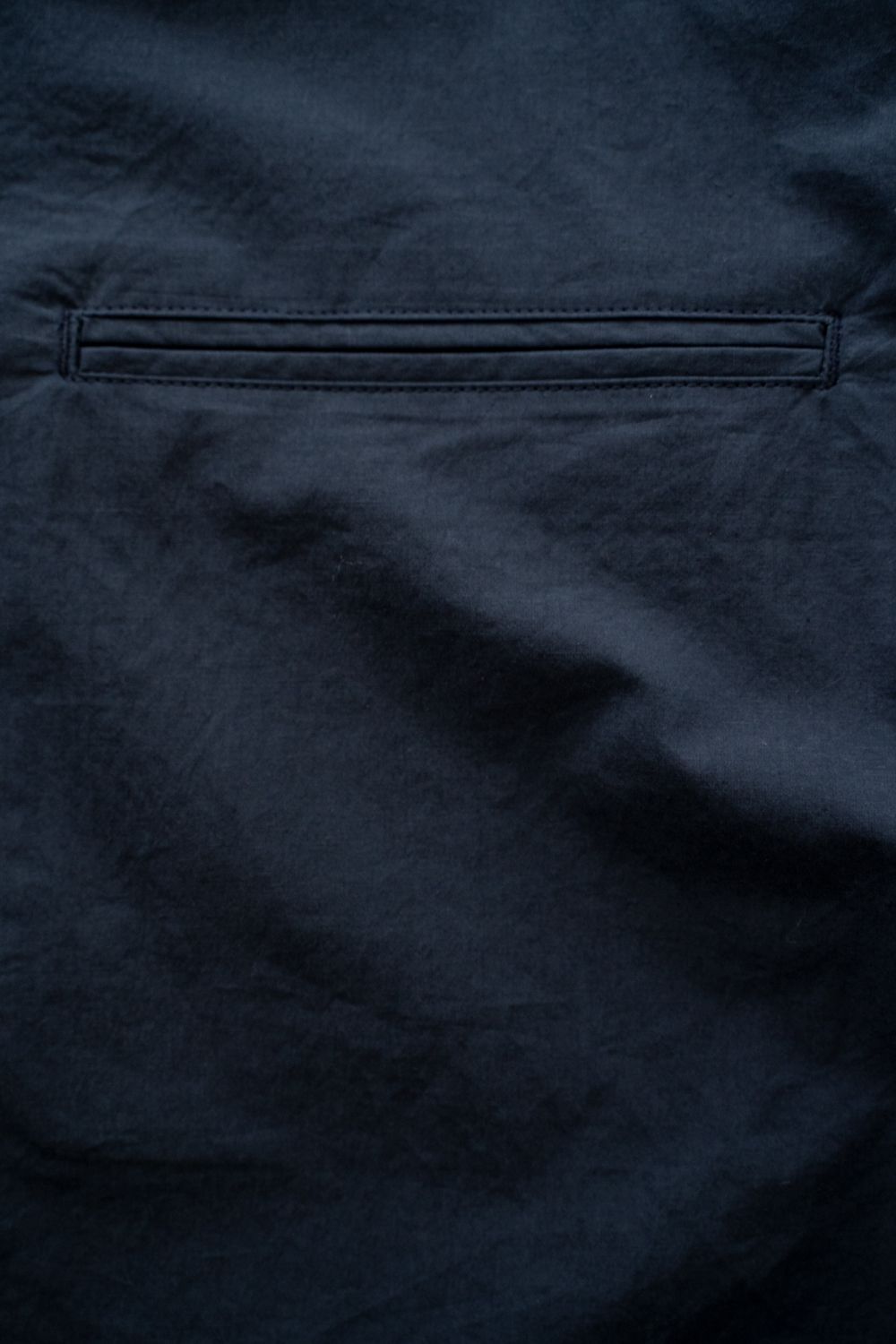 【26SS】極小襟コットン×リネンタイプライターシャツ(NAVY)