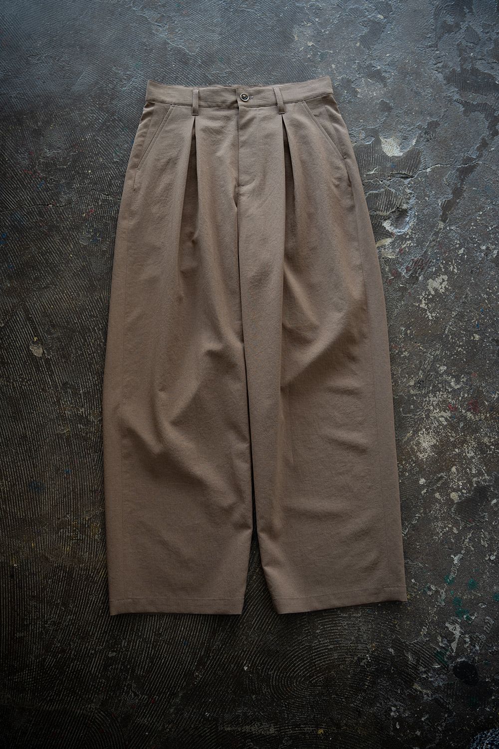【26SS】2-Tack Wide Slacks/2タックワイドスラックス(BEIGE)
