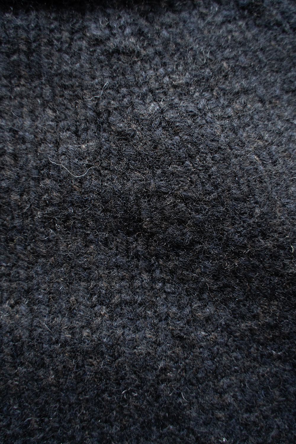 yak/lambs multi ply HAND KNITTING yoke top crew neck sweater(DARK NAVY)