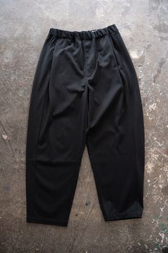 【26SS】コットンジャージータックイージーパンツ(BLACK NAVY)