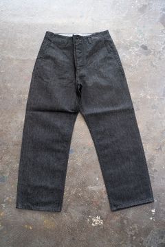 【ラスト1点】和紙混シンチバックバギーデニム(BLACK)