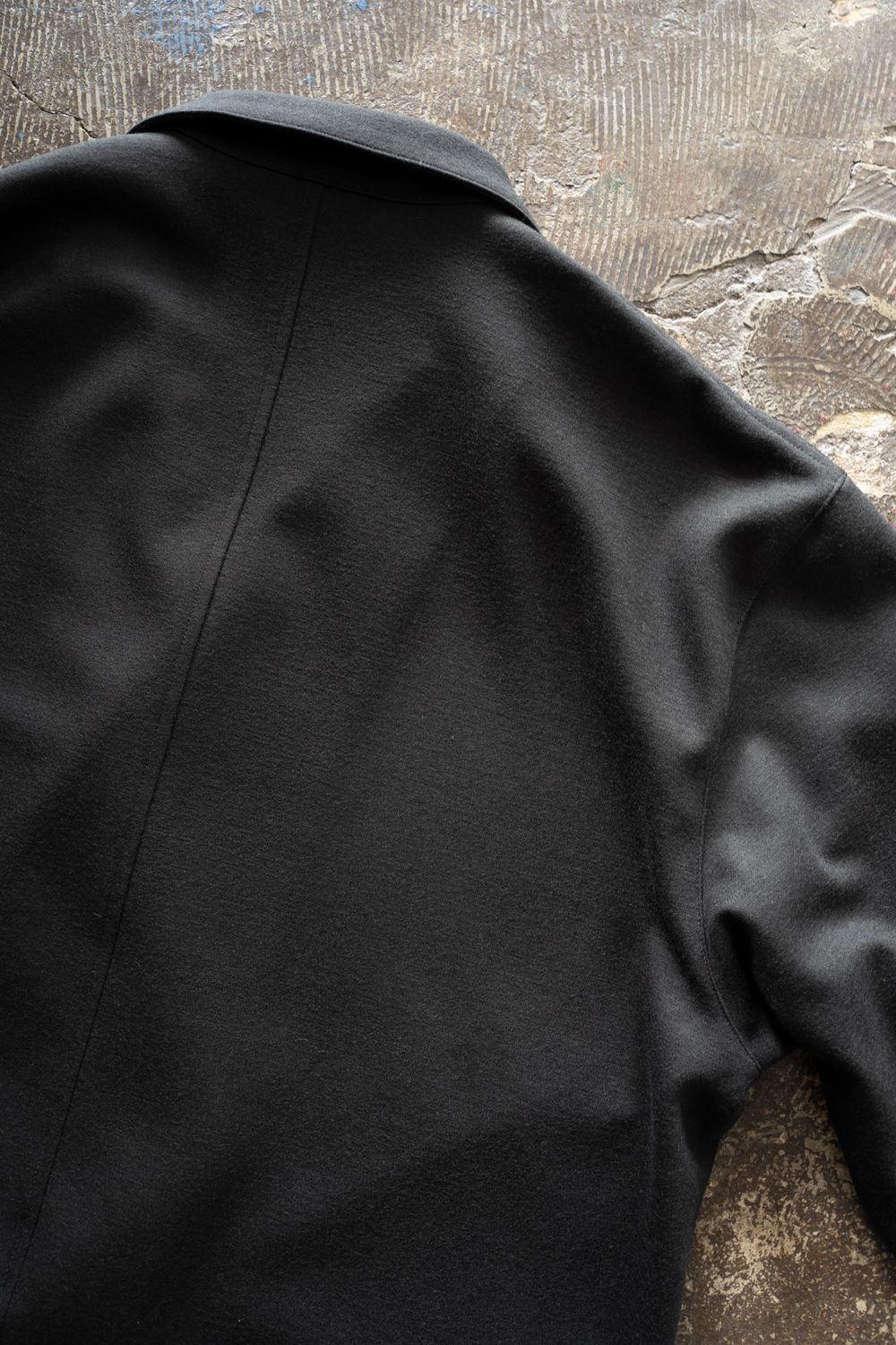 【25AW】ウールジャージーダブルジャケット(CHARCOAL)