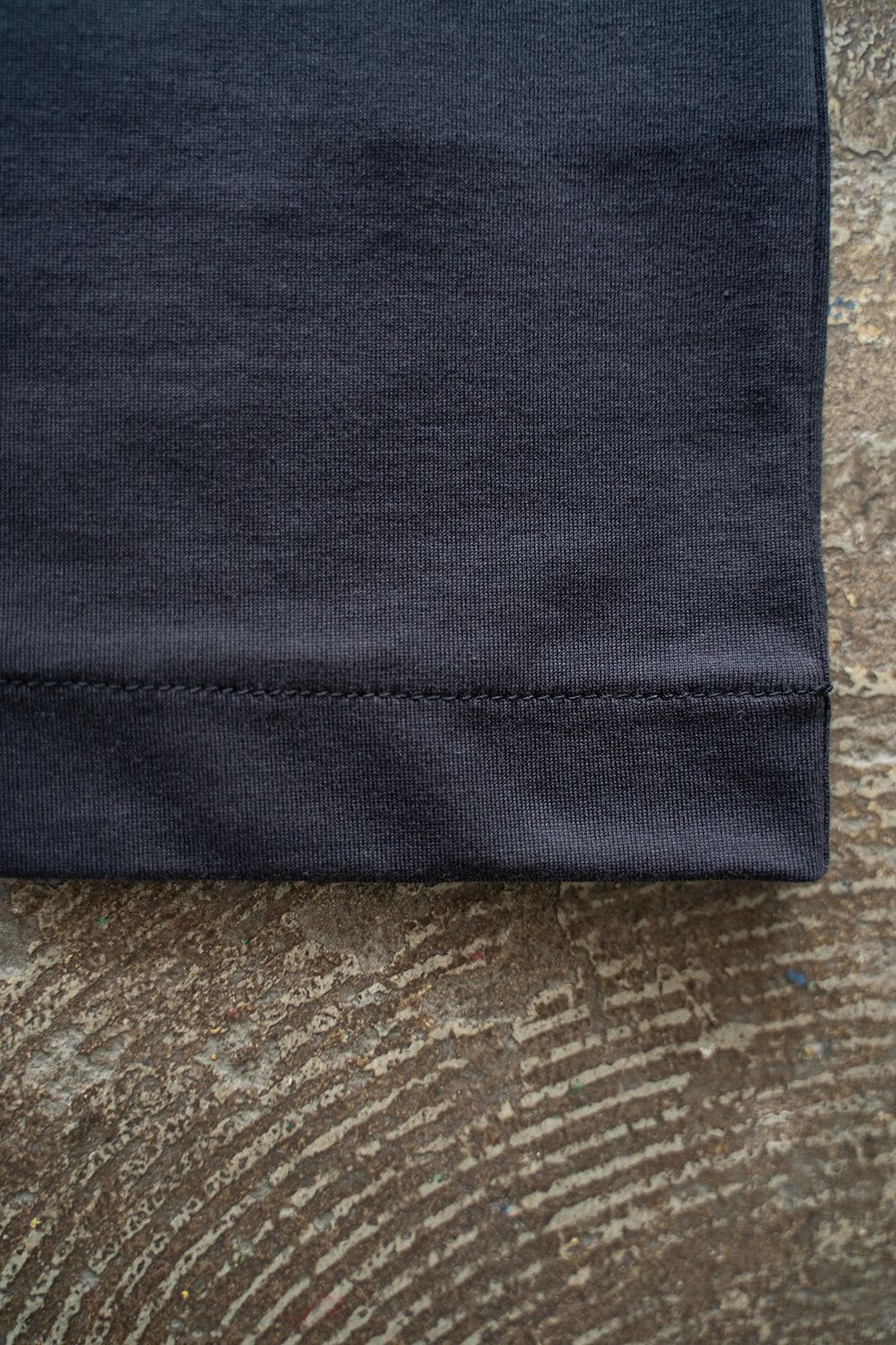 【ラスト1点】【25SS】オーバーサイズネックリブTシャツ(BLACK NAVY)