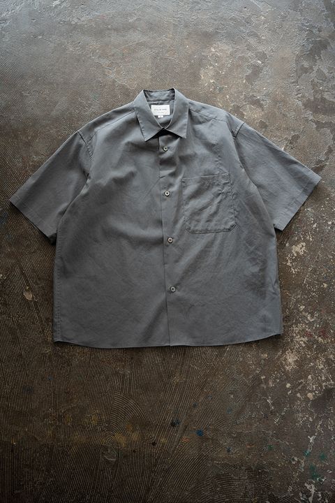 【26SS】コットンブロード半袖シャツ(GREY)
