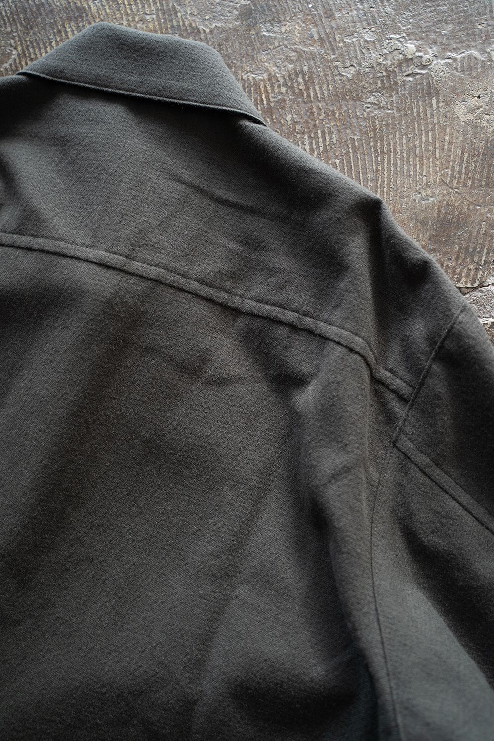 【ラスト1点】【24AW】ウール×コットンシャツブルゾン(CHARCOAL)