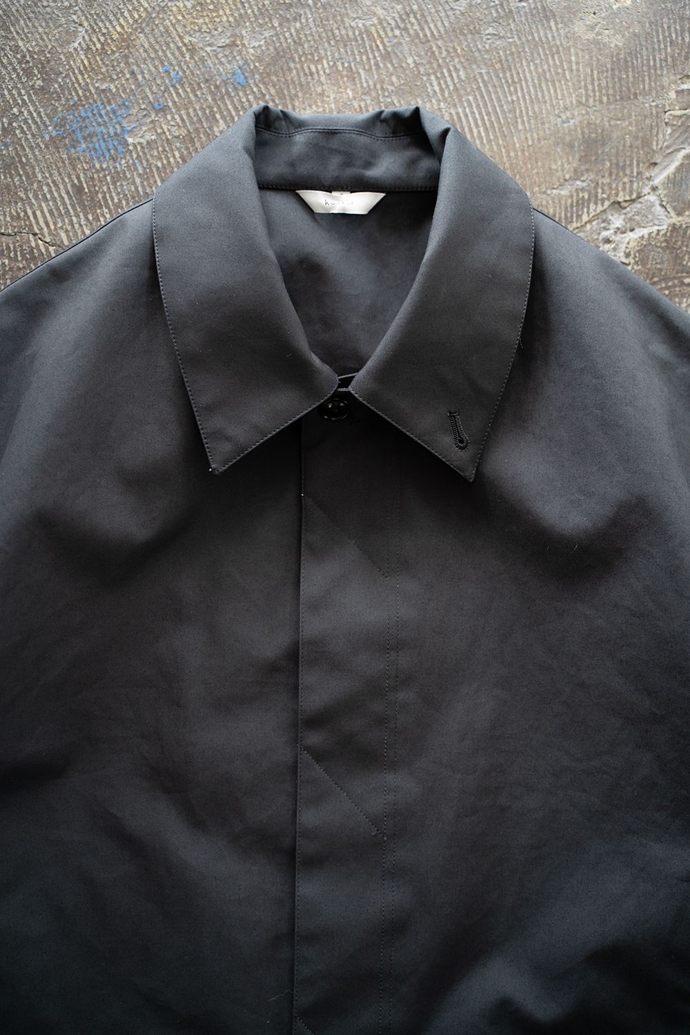 【25AW】Cotton Typewriter 2WAY Coat/コットンタイプライター2WAYコート(BLACK NAVY)