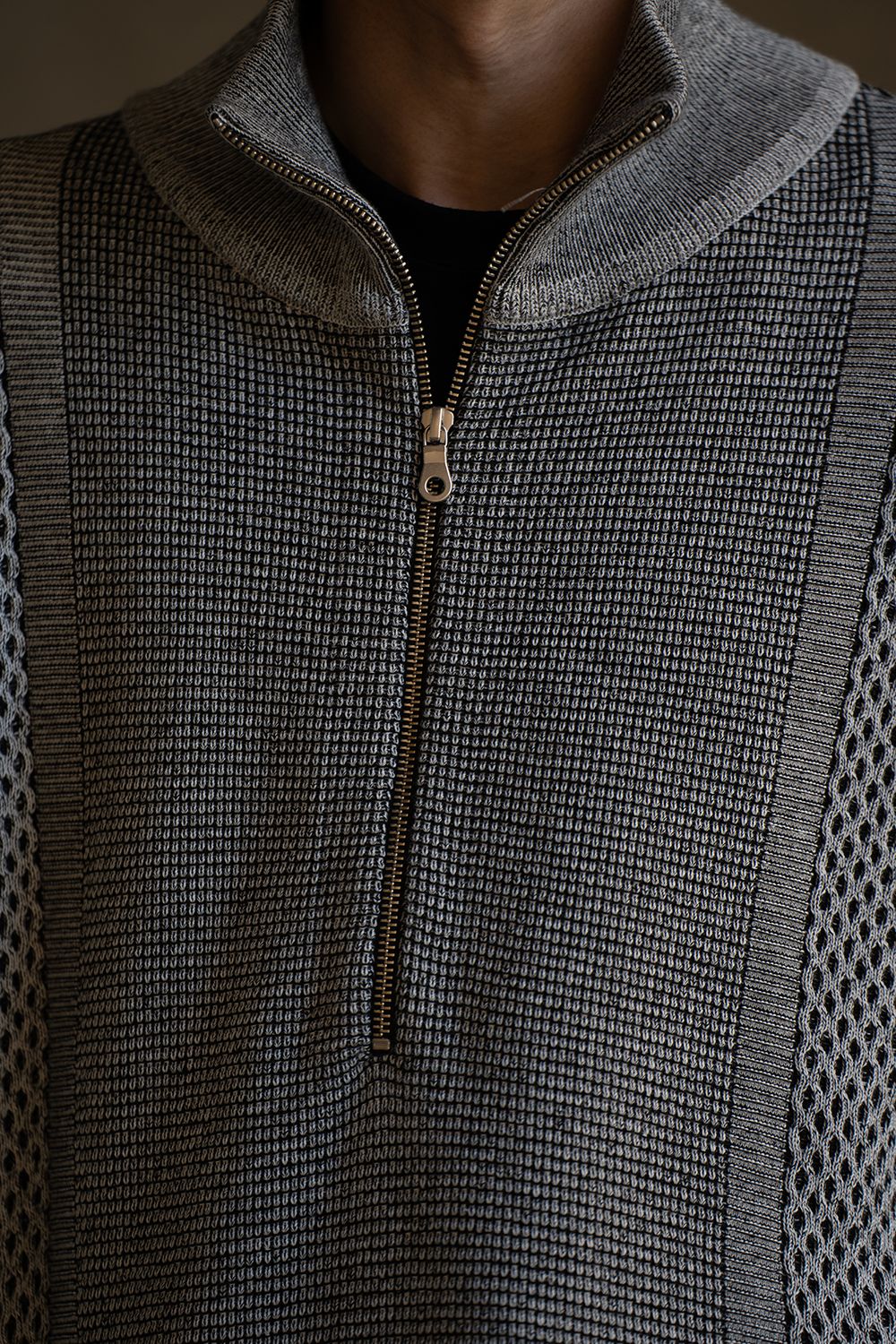 【26AW】Karita Half Zip Knit(MIX GRAY)