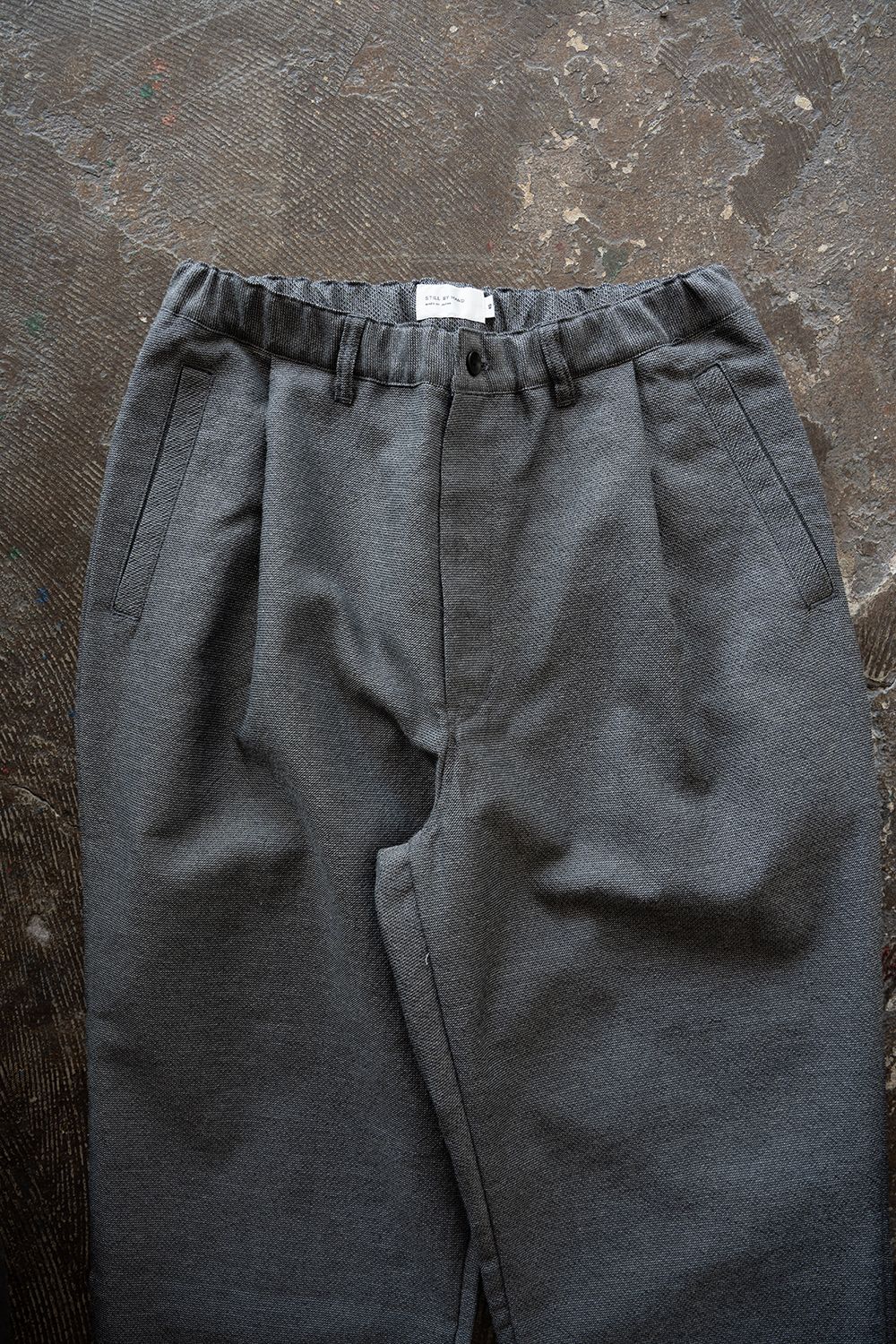 【26SS】ポリエステル×コットンタックイージーパンツ(GREY)