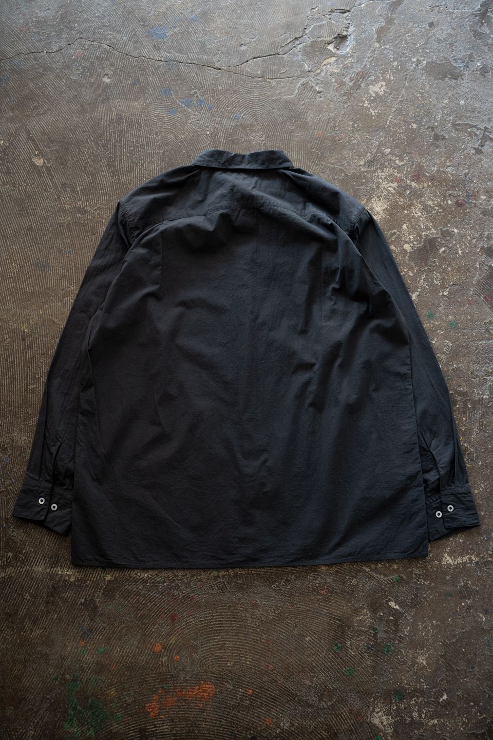 強撚OCブロードシャツ(墨黒)