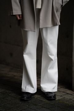 【25SS】1-Tack Bootcut Denim Pants/1タックブーツカットデニムパンツ(OFF WHITE)