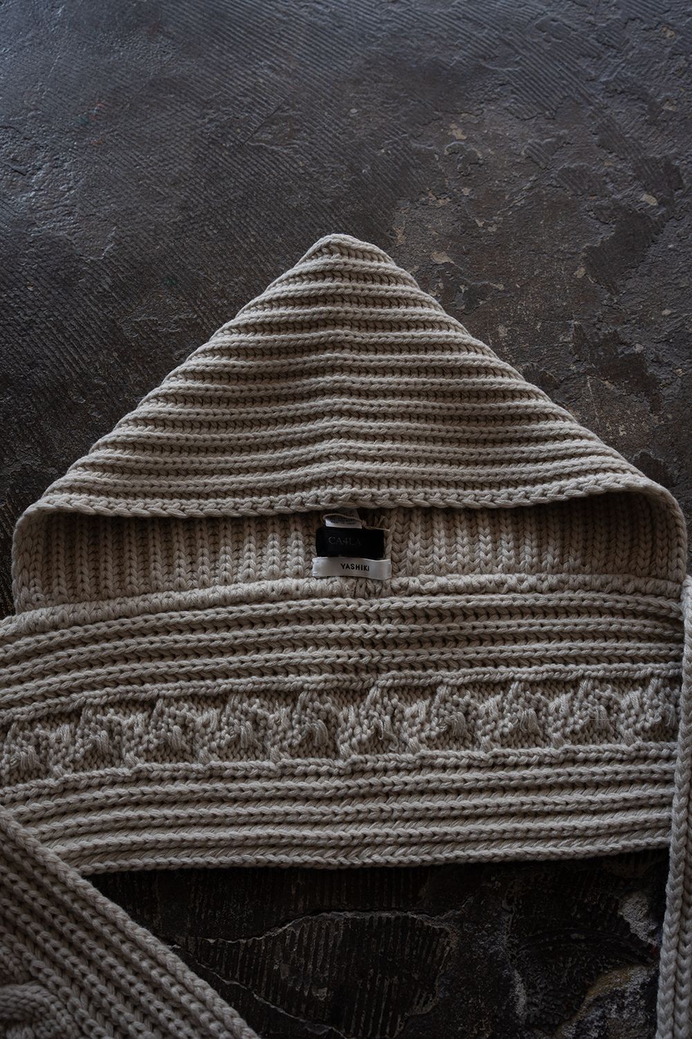 【26AW】Kanya Hooded Scarf(OYSTER WHITE)