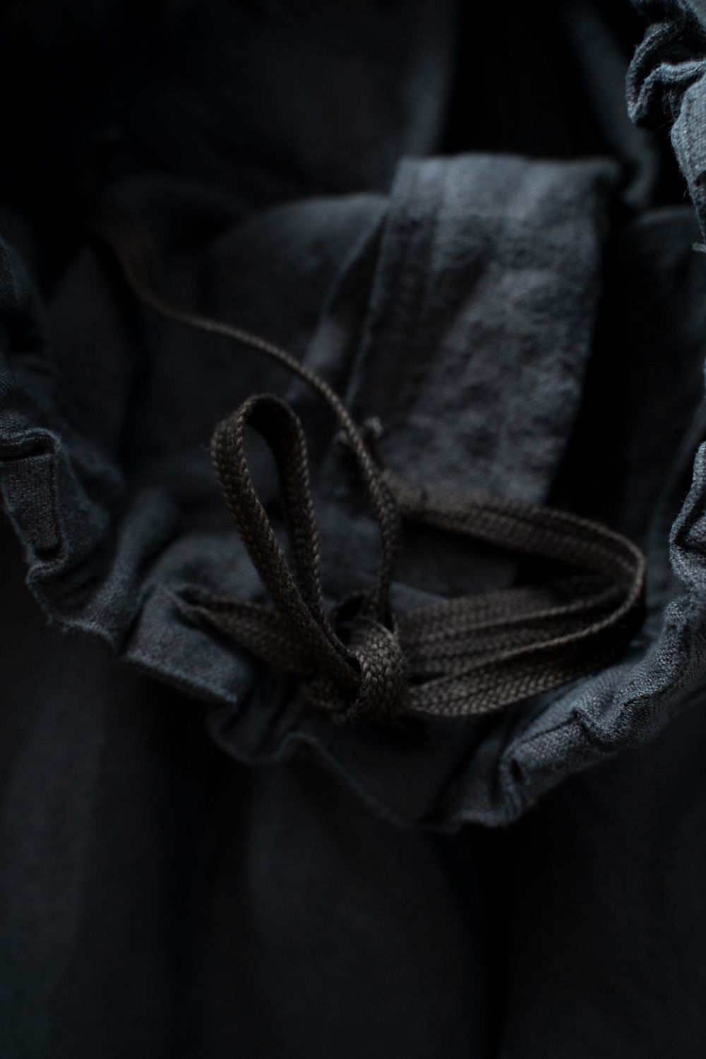 起毛大麻パンツ(墨黒)