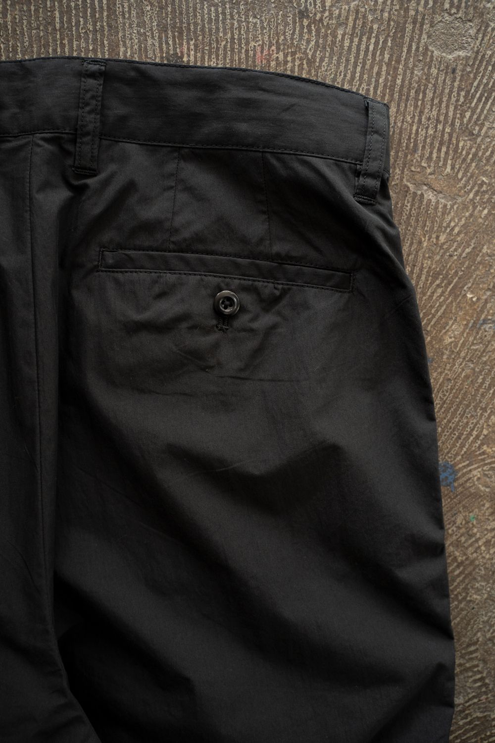 【26SS】2-Tack Puckering Wide Pants/2タックパッカリングワイドパンツ(BLACK)
