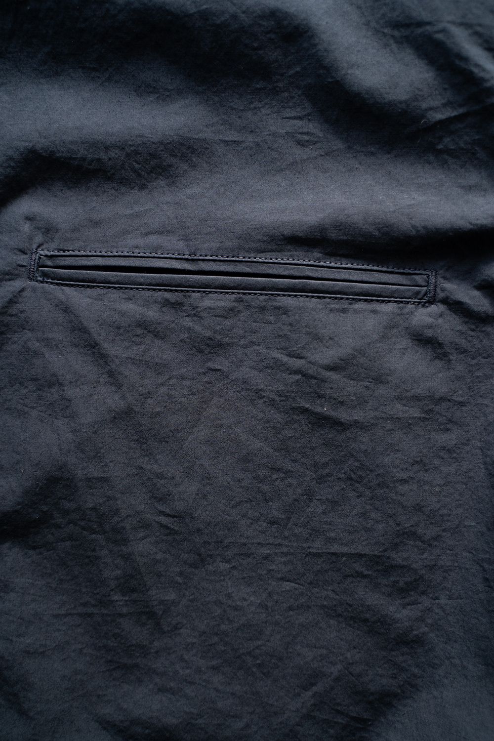 【25SS】リネン混バンドカラーシャツ(NAVY)