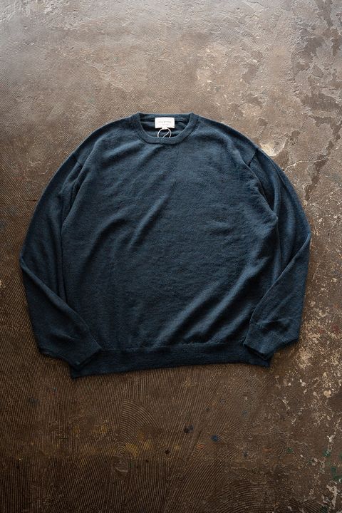 【26AW】エクストラキッドモヘア12Gニット(DUSTY BLUE)