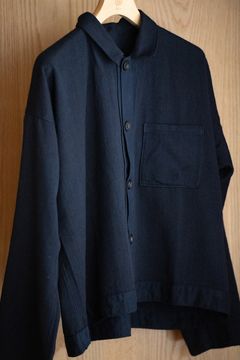 【ラスト1点】カディデニム平面ブルゾン(濃紺)