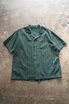 【ラスト1点】【23SS】Garmentdye Leno Cloth S/S Shirt/ガーメントダイレノクロスショートスリーブシャツ(GREEN)