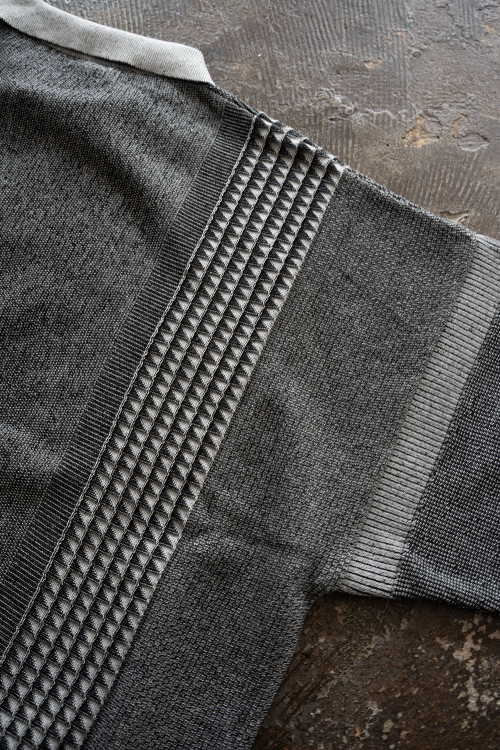 【26SS】Aotsuyu Knit Polo(MIX GRAY)