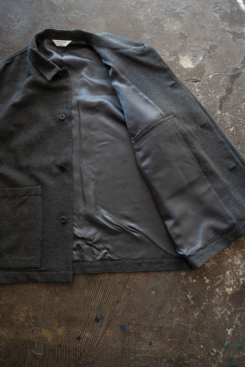 【26AW】コットン×ウールカルゼカバーオール(GREY)