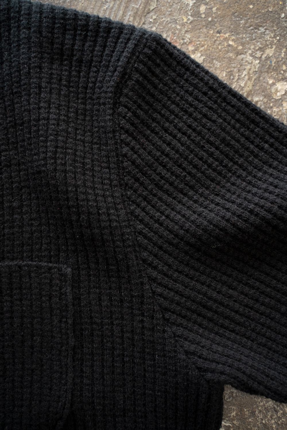 【ラスト1点】【25AW】ウール×シルクハイネックニット(BLACK)