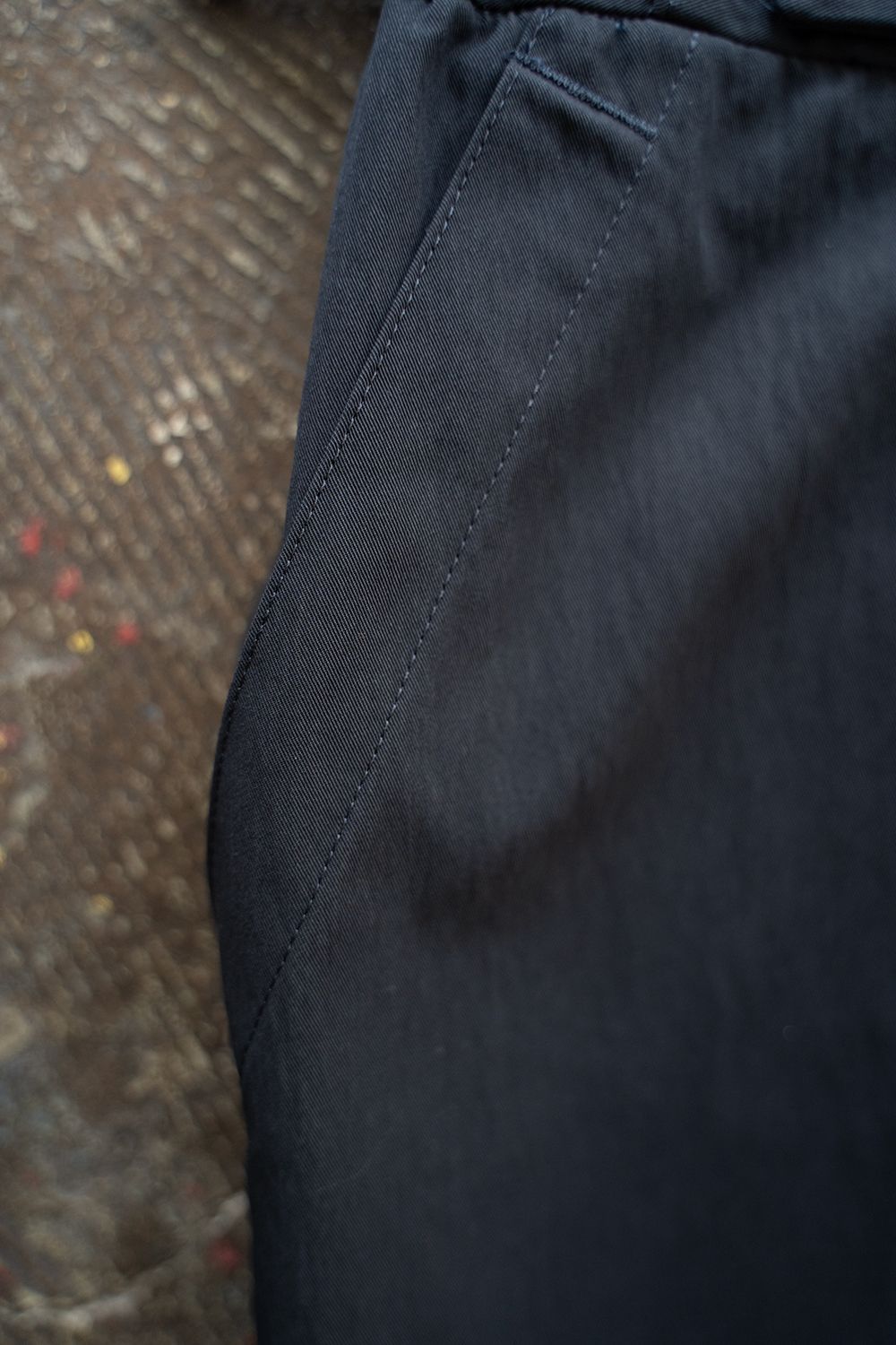 【ラスト1点】【24SS】2-Tack Cotton Nylon Baker Pants/2タックコットンナイロンベイカーパンツ(NAVY)