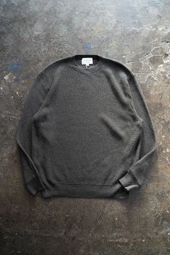【ラスト1点】【23AW】ヤク×コットン10Gクルーネックニット(CHARCOAL)