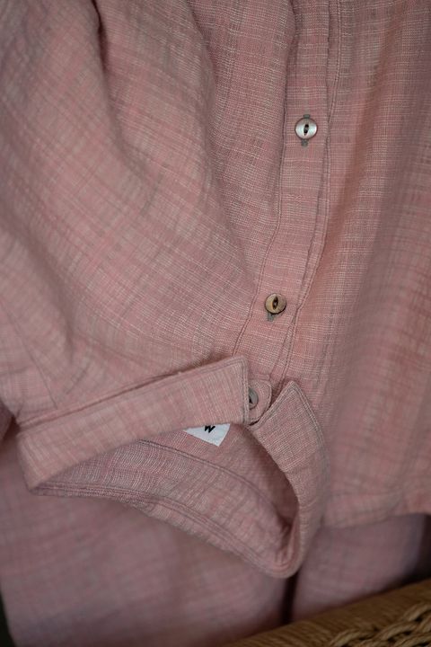 OC多色スラブシャツ(薄赤)