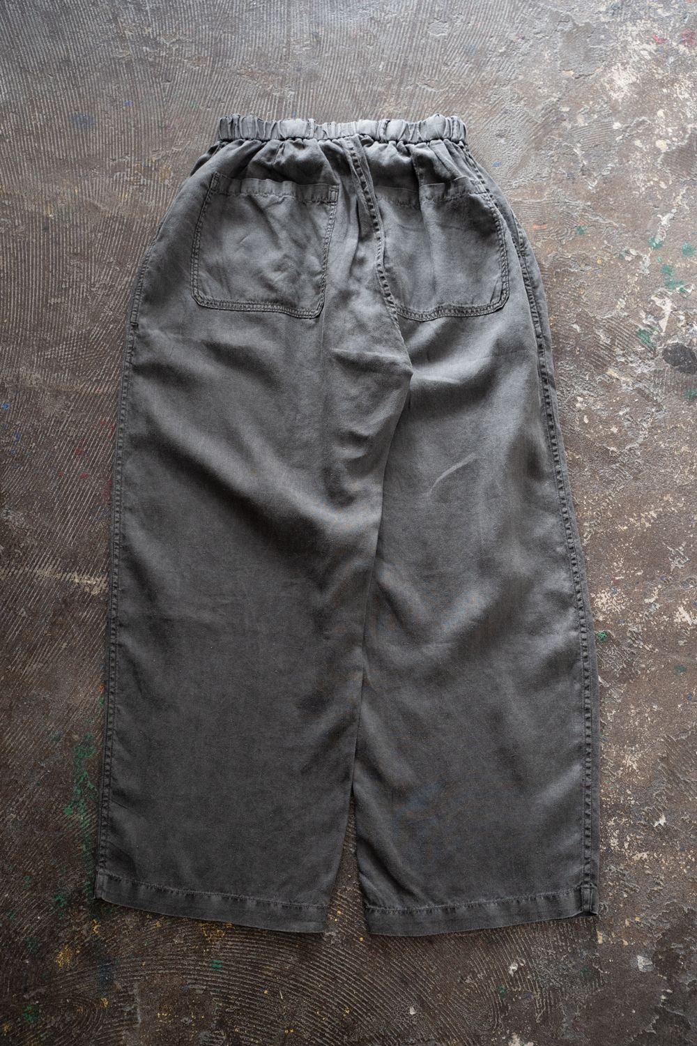 大麻ワイドパンツ(薄炭)