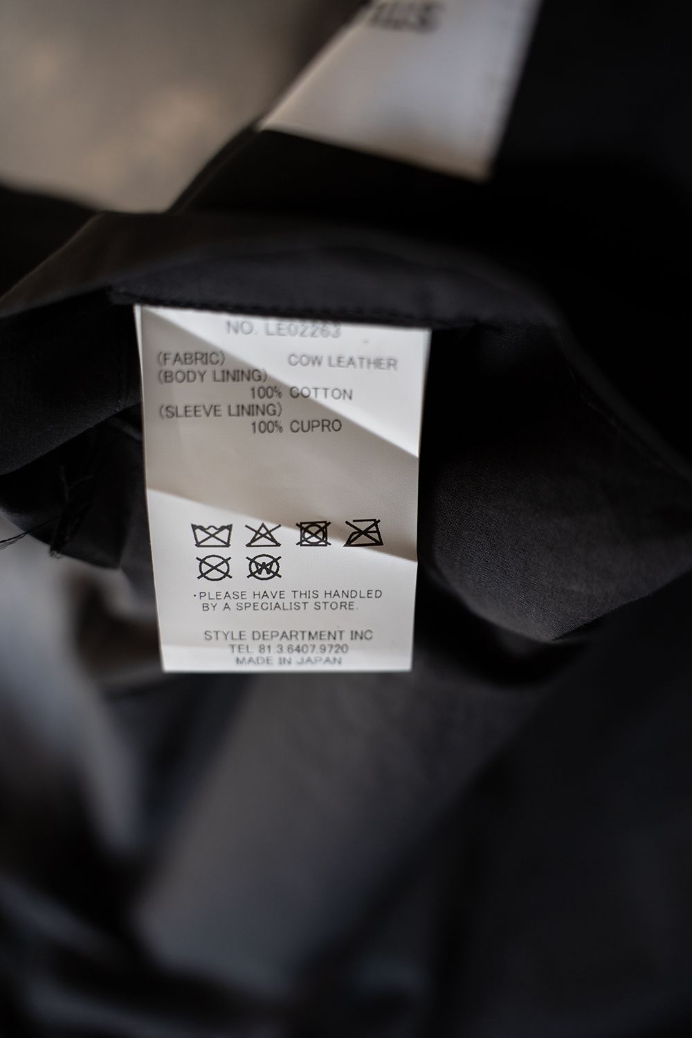 【26AW】カウレザーハーフコート(BROWN CHARCOAL)