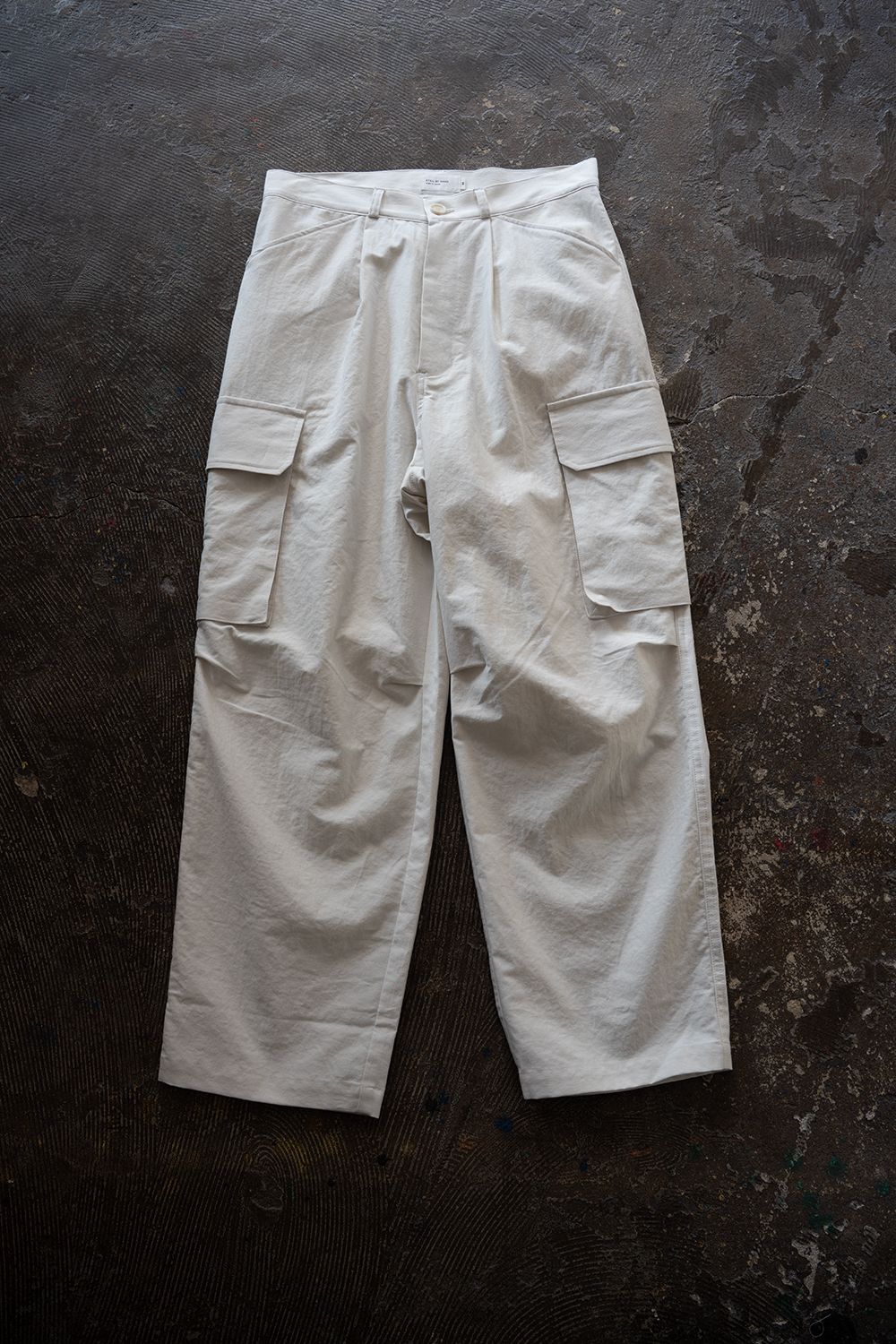 【26SS】コットンモールスキンカーゴパンツ(IVORY)