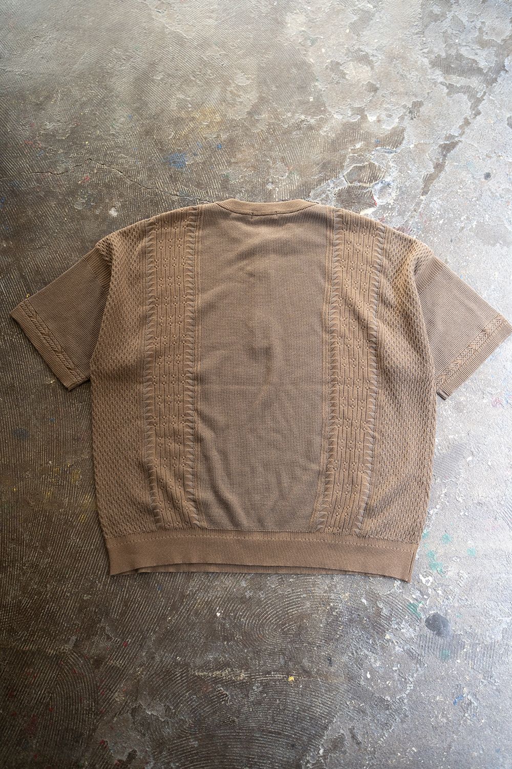 YASHIKI - 【ラスト1点】Namikage Henley Knit(MOCHA) | Salty