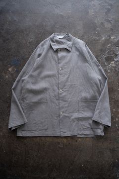 【ラスト1点】【24SS】リネン×ラミーミニマルブルゾン(GRAY)