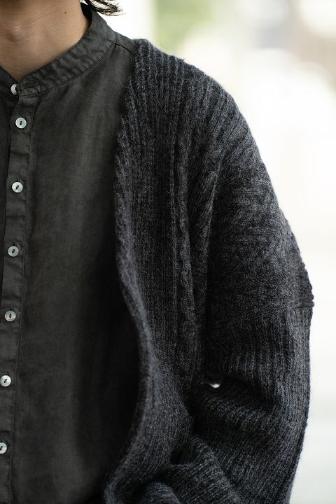 【25AW】Sekkei Mohair Cardigan(BLACK)