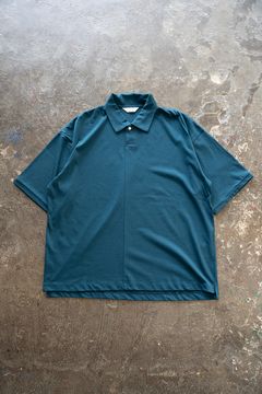 【ラスト1点】【25SS】強撚コットンポロカットソー(TEAL BLUE)