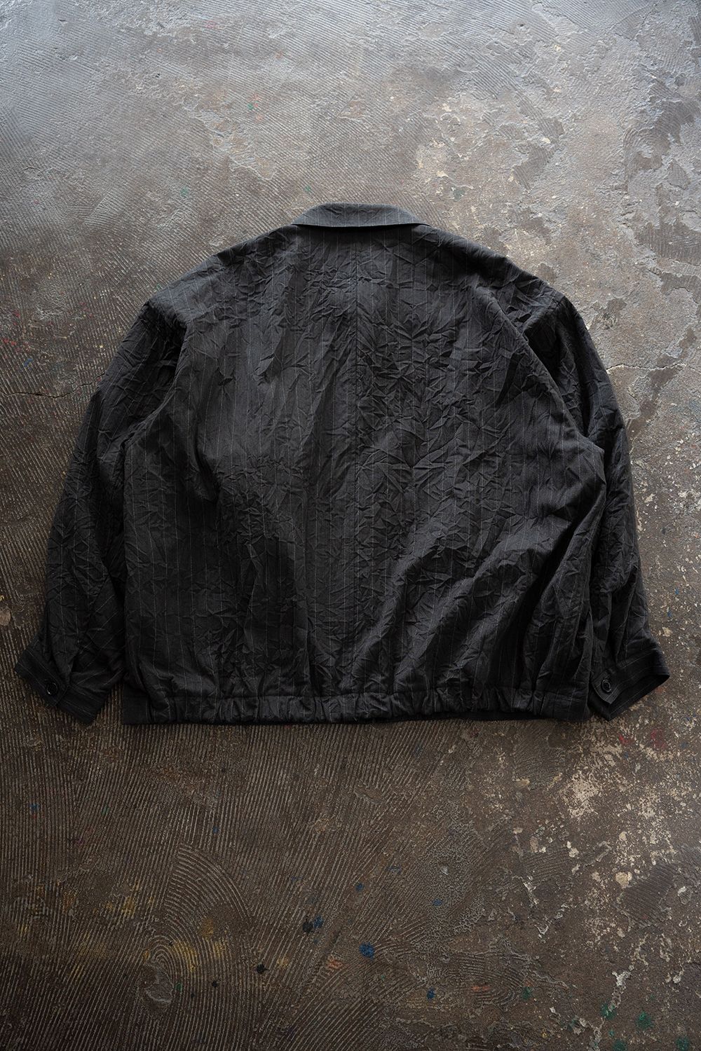 【26AW】先染めポリエステルジップブルゾン(CHARCOAL)