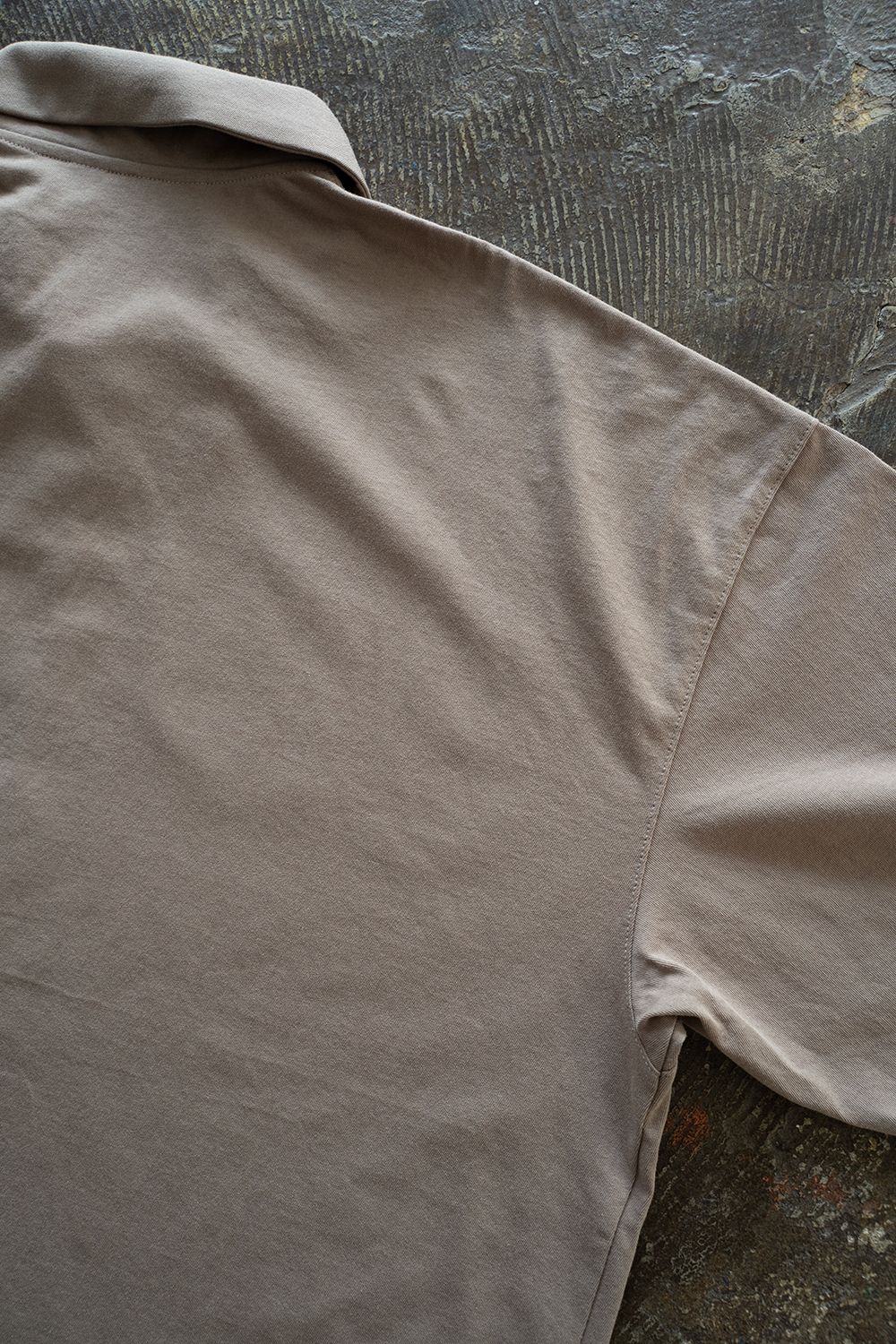 【ラスト1点】【25SS】強撚コットンポロカットソー(MOCHA BEIGE)