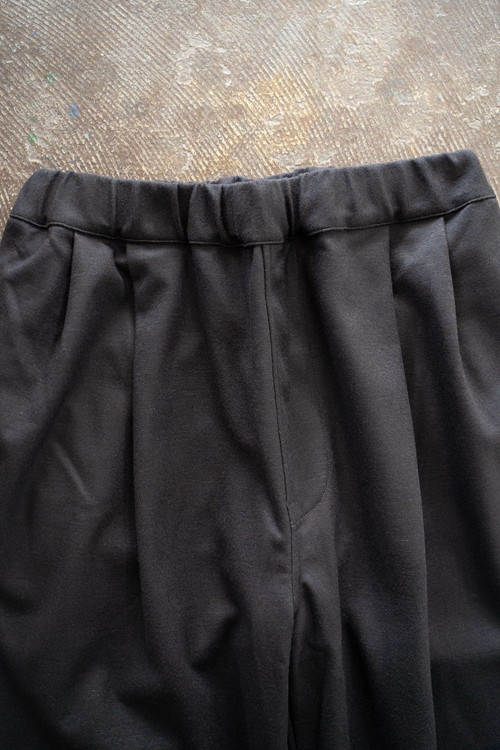 【ラスト1点】【24AW】ウールジャージー2タックイージーパンツ(BLACK NAVY)
