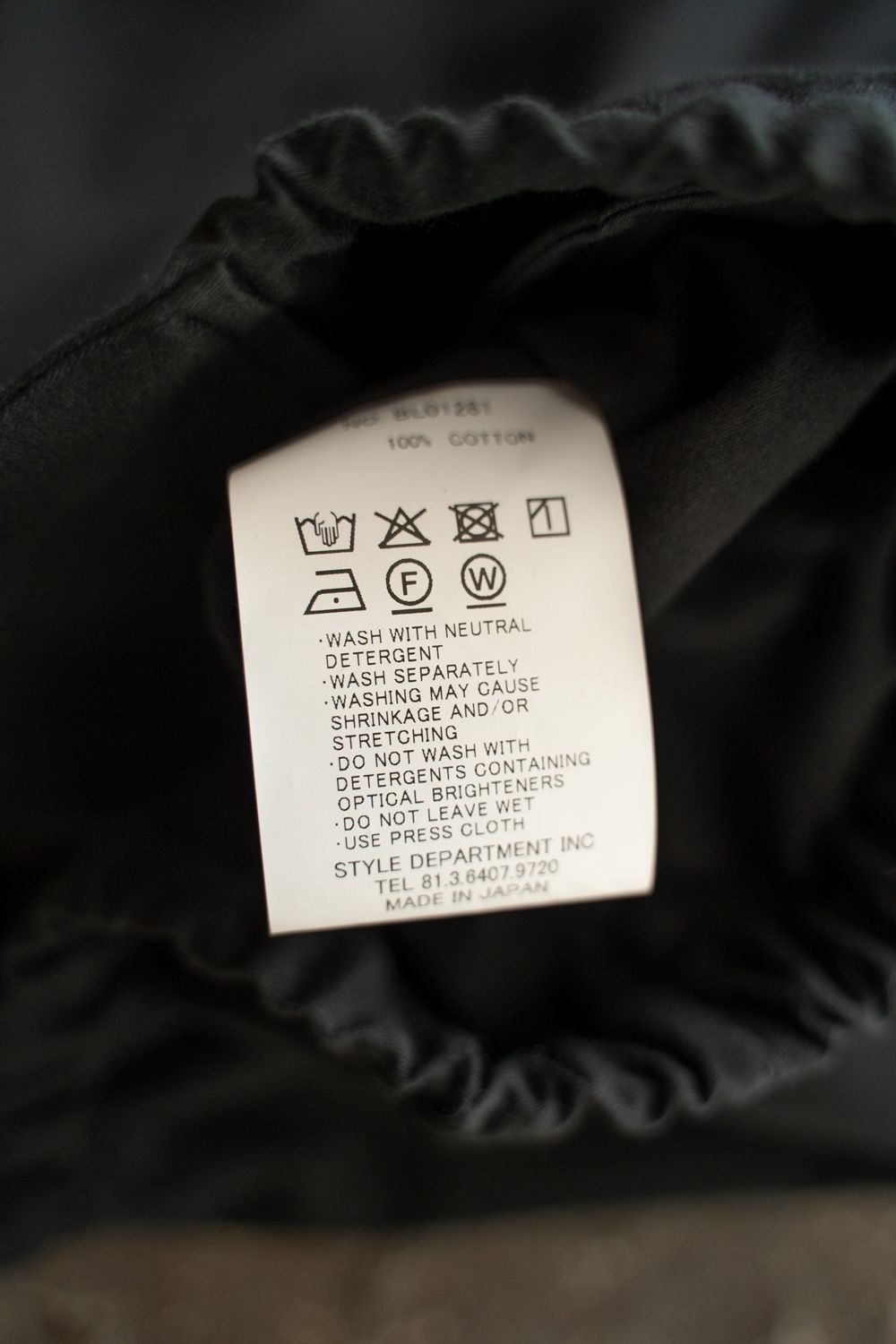 【26SS】コットンモールスキンジップブルゾン(INK BLACK)