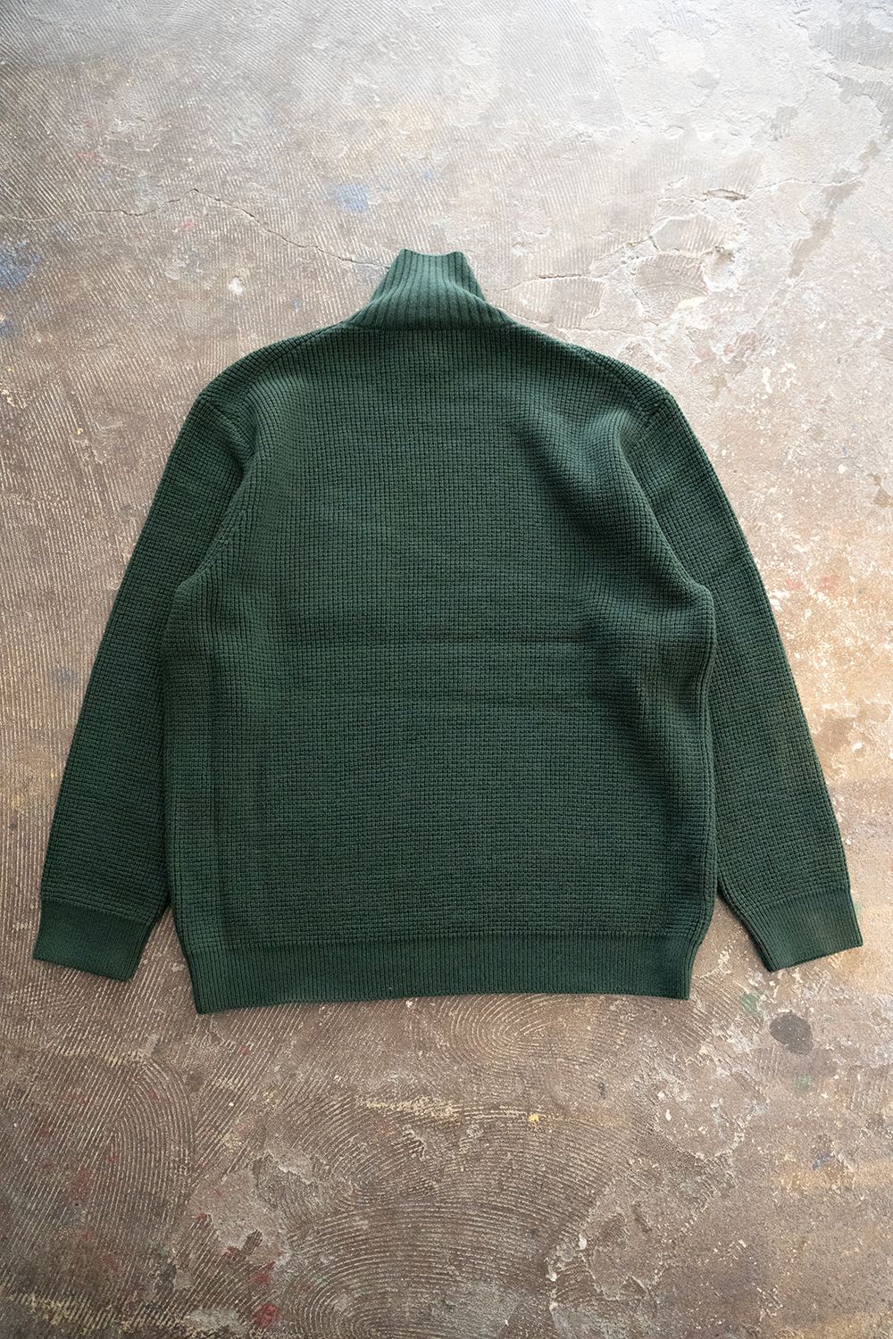 【22AW】胸ポケハイネックニット(GREEN)