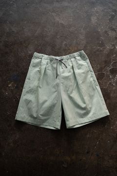 【ラスト1点】【23SS】T/C Chambray Shorts/ポリエステルコットンシャンブレーショートパンツ(GREEN)