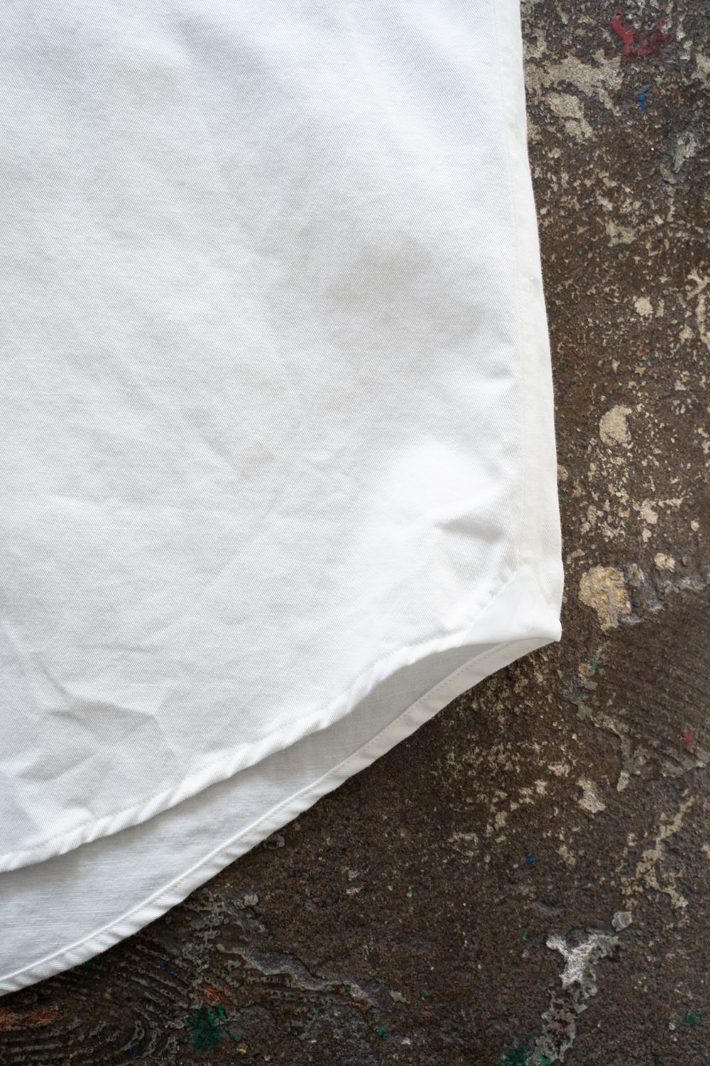 【ラスト1点】【25AW】Cotton×Linen Windsor Wide Collar Shirt(OYSTER WHITE)
